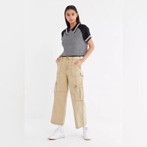 UO Boxy Polo-Style Cropped Sweater